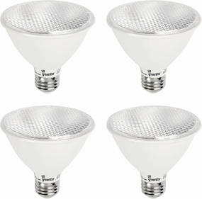 LED PAR30 Short Neck Dimmable Flood Light Bulb, 11W (75W Equivalent), 900 Lumens, 3000K Bright White, 120V, Indoor/Outdoor, Energy Star Certified, UL Listed (4 Pack)
