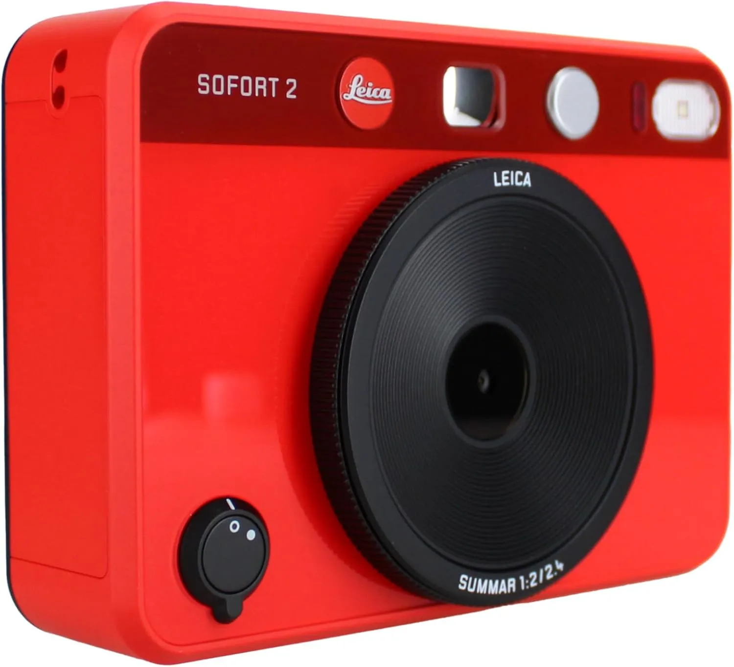 Leica Sofort 2 Hybrid Instant Photo Film and Digital Camera (Red) (19189) with LCD Display Bundle with Fujifilm Instant Film 20 Sheets   128 GB Memory Card   Bag   Cleaning Kit