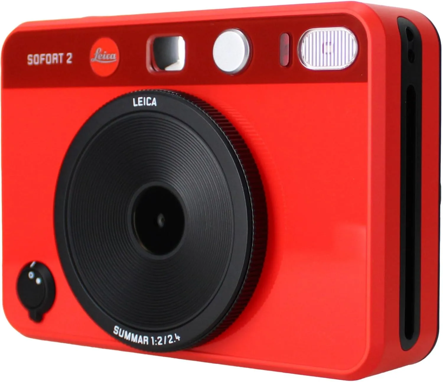 Leica Sofort 2 Hybrid Instant Photo Film and Digital Camera (Red) (19189) with LCD Display Bundle with Fujifilm Instant Film 20 Sheets   128 GB Memory Card   Bag   Cleaning Kit