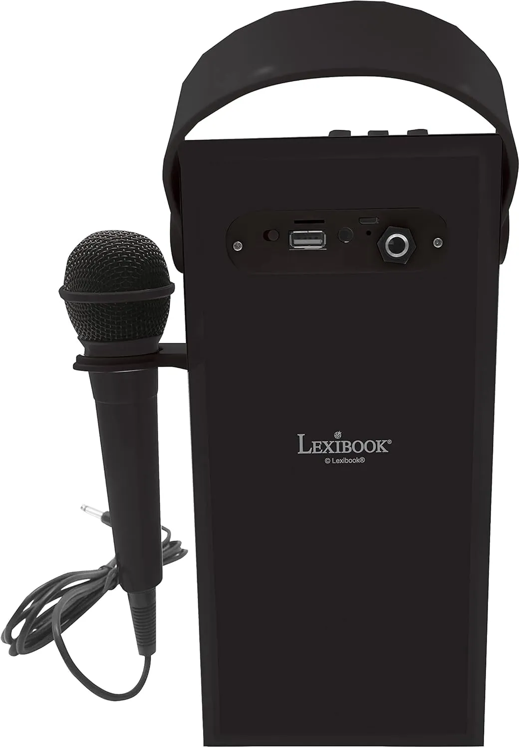 Lexibook iParty - Portable Bluetooth Light Speaker with Microphone, Light Effects, Karaoke, Wireless, USB, SD Card, Rechargeable Battery, Black, BTP180BKZ