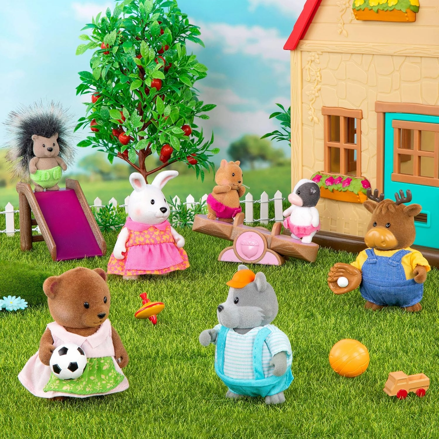 Li'l Woodzeez Moose Family Set – Vanderhoof Moose with Storybook – 5pc Toy Set with Miniature Animal Figurines – Family Toys and Books for Kids Age 3 