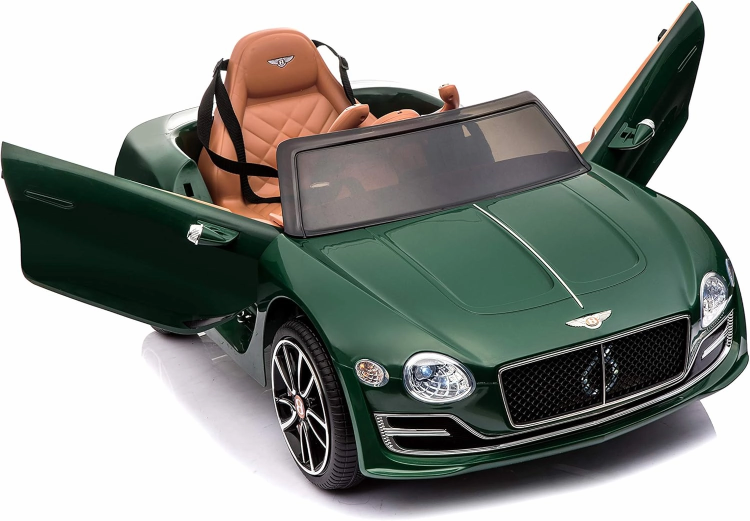 Licensed Bentley EXP12 Kids Ride on Toy Car, 12V Battery Powered Children Electric 4 Wheels w/ Parent Remote Control, Foot Pedal, 2 Speeds, Music, Aux, LED Headlights (Green)