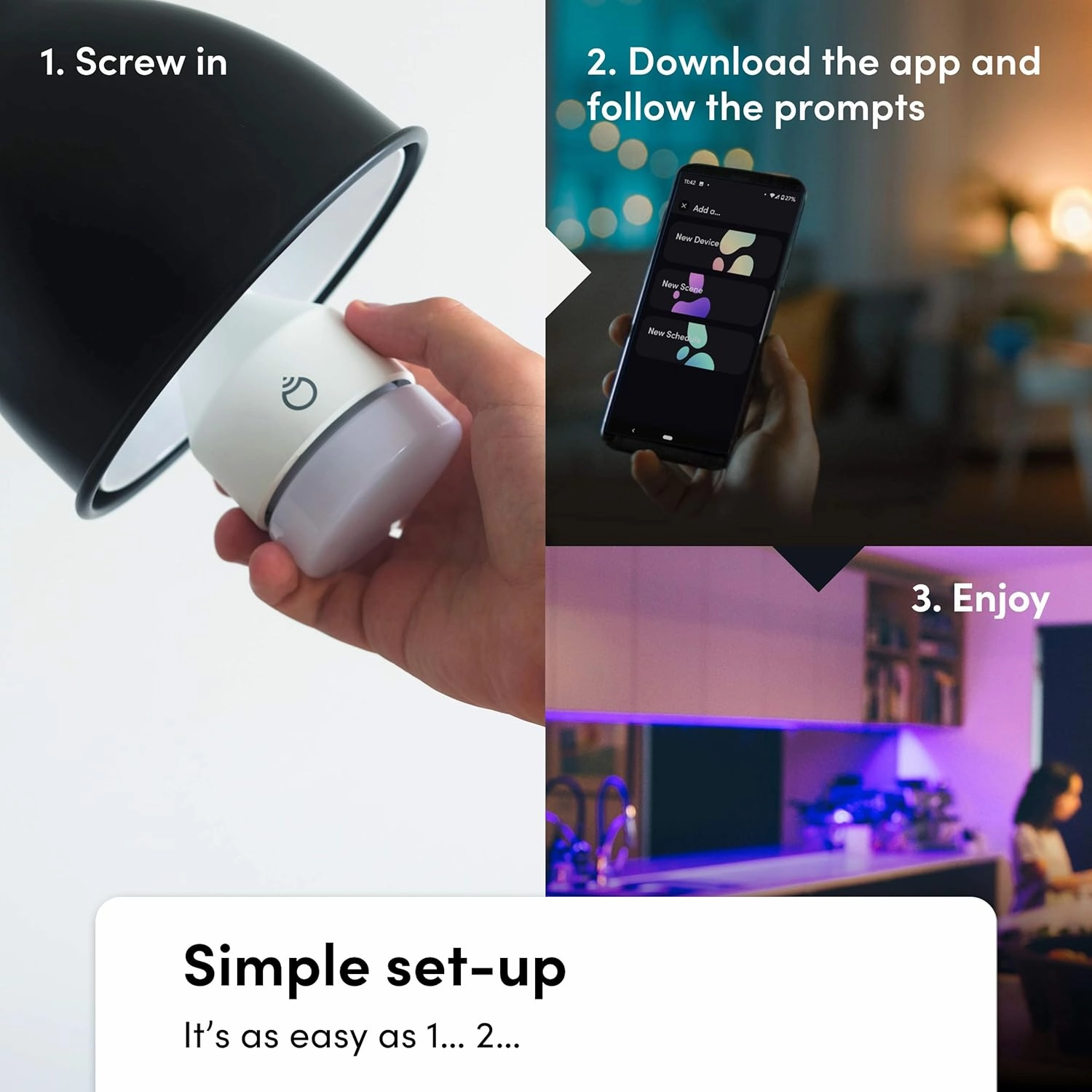 LIFX color, A19 1100 lumens, Wi-Fi Smart LED Light Bulb, Billions of colors and Whites, No bridge required, Works with Alexa, Hey Google, HomeKit and Siri multicolor (Pack of 2)