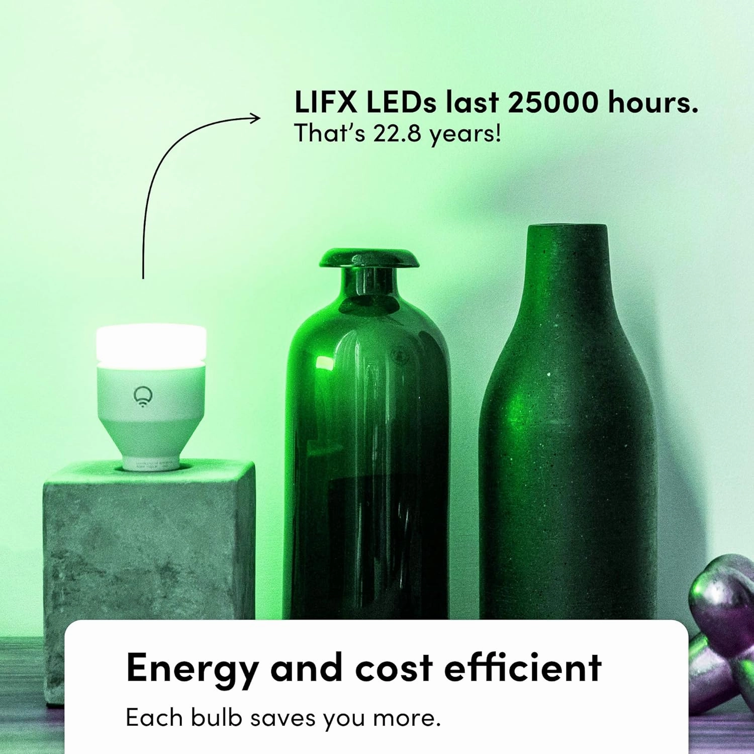 LIFX color, A19 1100 lumens, Wi-Fi Smart LED Light Bulb, Billions of colors and Whites, No bridge required, Works with Alexa, Hey Google, HomeKit and Siri multicolor (Pack of 2)