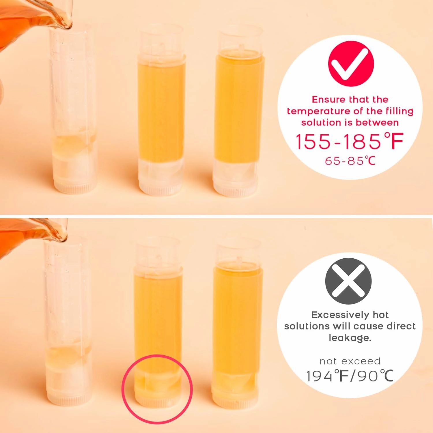 Lip Balm Tubes Kit with Tray and Scraper - 100 Pack 5.5ml (3/16 Oz) BPA-Free Lip Balm Containers, Leak-Free Empty Lipstick for DIY Lip Tubes Filling Making Kits