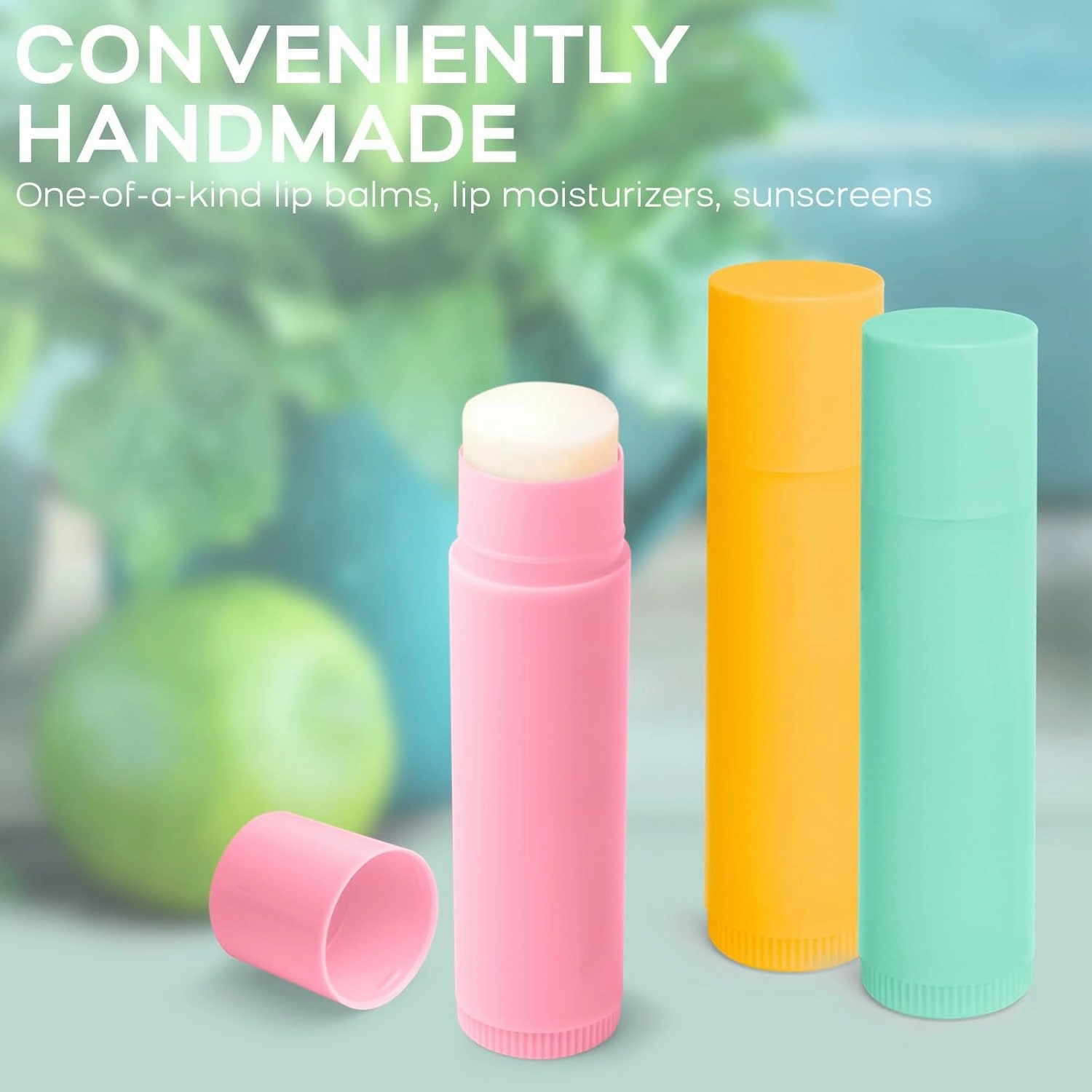 Lip Balm Tubes Kit with Tray and Scraper - 50 Pack 5.5ml (3/16 Oz) BPA-Free Chapstick Containers, Leak-Free Empty Lipstick Tubes for DIY Lip Balm Filling Making Kits (Clear, 50-Pack)