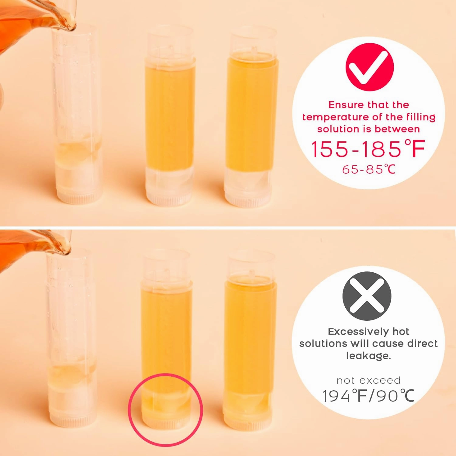 Lip Balm Tubes Kit with Tray and Scraper - 50 Pack 5.5ml (3/16 Oz) BPA-Free Chapstick Containers, Leak-Free Empty Lipstick Tubes for DIY Lip Balm Filling Making Kits (Clear, 50-Pack)