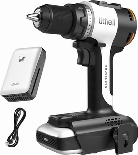 Litheli 20V MAX Brushless Drill Driver Set, Power Drill with 2.0Ah Li-ion Battery