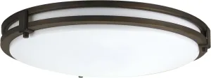Lithonia Lighting FMSATL 16 20840 BZA M4 LED Saturn Flushmount Ceiling Light Fixture for Kitchen | Hallway | Bedroom, Dimmable, 4000K, Antique Bronze