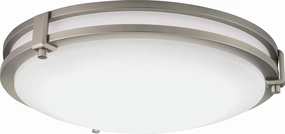 Lithonia Lighting FMSATL 13 14830 BN M4 LED Saturn Flushmount Ceiling Light Fixture for Kitchen | Hallway | Bedroom, Dimmable, 3000K, Antique Brushed Nickel