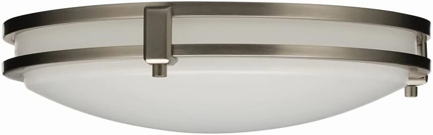 Lithonia Lighting FMSATL 13 14830 BN M4 LED Saturn Flushmount Ceiling Light Fixture for Kitchen | Hallway | Bedroom, Dimmable, 3000K, Antique Brushed Nickel