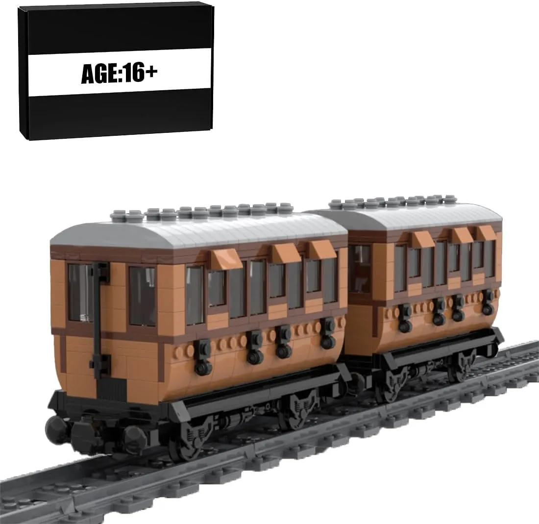 Local Passenger Train Model Building Bricks, MOC 93458 Train Construction Kits for Adults, DIY Creative Assembly Kits, Perfect Home Ornament, 414 Piece