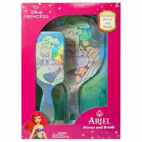 LUV HER Disney Princesses Spa Set for Girls Age 3  - Includes Paddle Hair Brush and Hand Mirror featuring Ariel - Imaginative Play and Self-Care - Develops Creativity and Fine Motor Skills