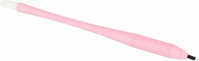 M PACK OF 10 Mellie's Signature Microblading Disposable Pen - Sterilized Blade - Comfortable Rubber Grip With Pigment Sponge (C14 NANO .15mm, Pink)