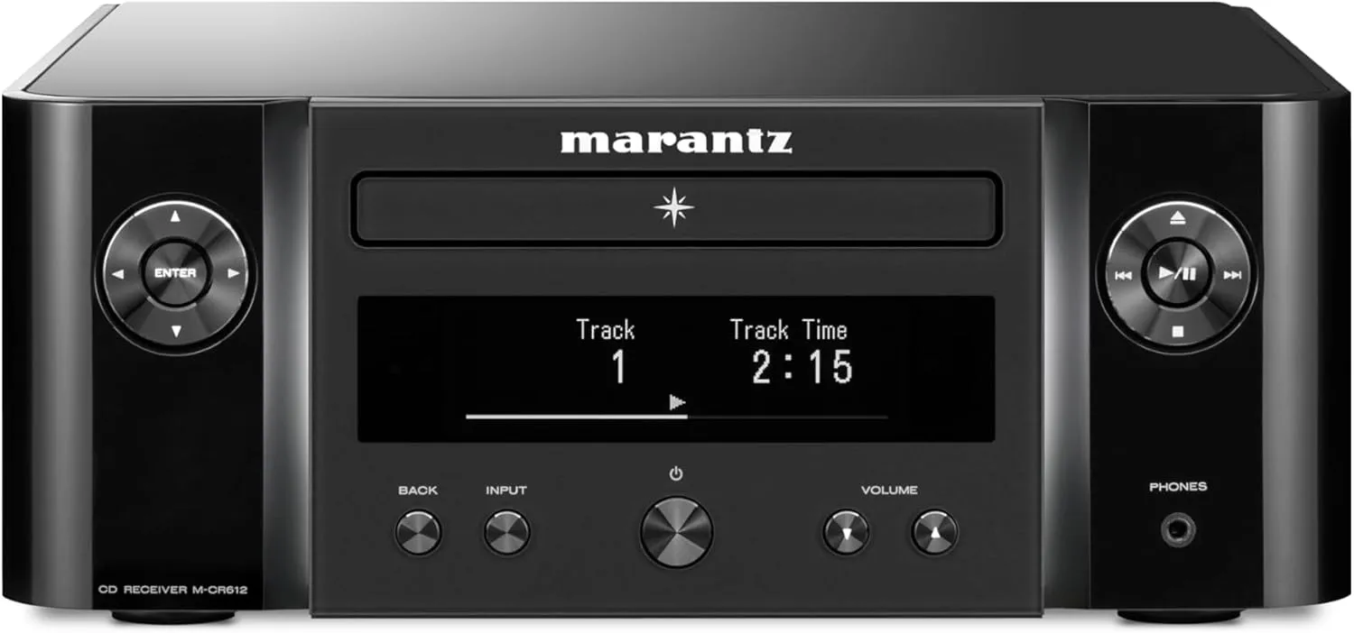 Marantz M-CR612 Network CD Receiver | Wi-Fi, Bluetooth, AirPlay 2 & HEOS Connectivity | AM/FM Tuner, CD Player, Unlimited Music Streaming | Compatible with Amazon Alexa | Black
