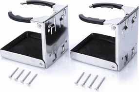 Marinebaby Stainless Steel Adjustable Folding Cup Drink Holders Marine/Boat/Caravan/car (Cup Holder (2pcs))