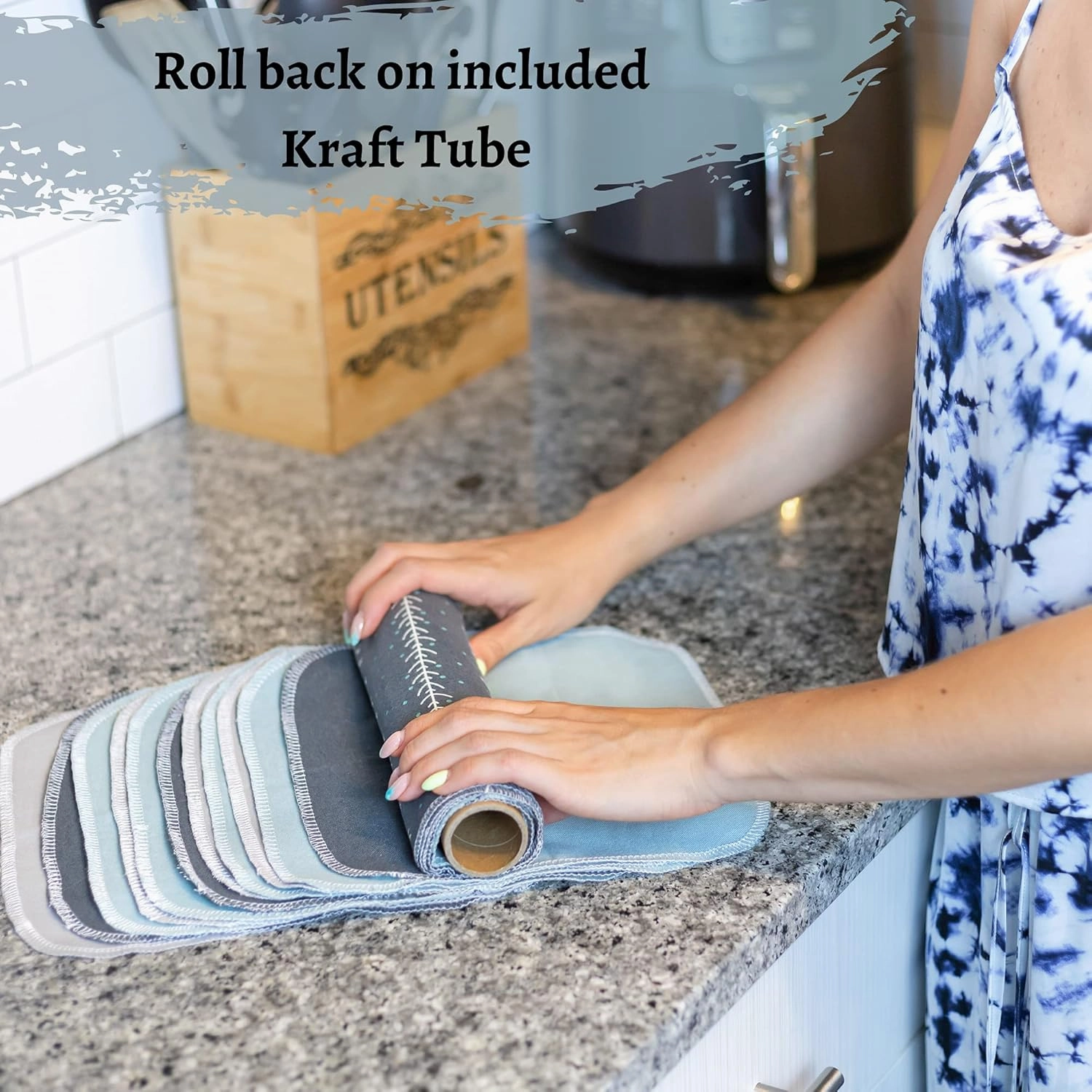 May Bright - Reusable Paper Towels Washable Roll - Cloth Paper Towel Replacement - Zero Waste - 15pk