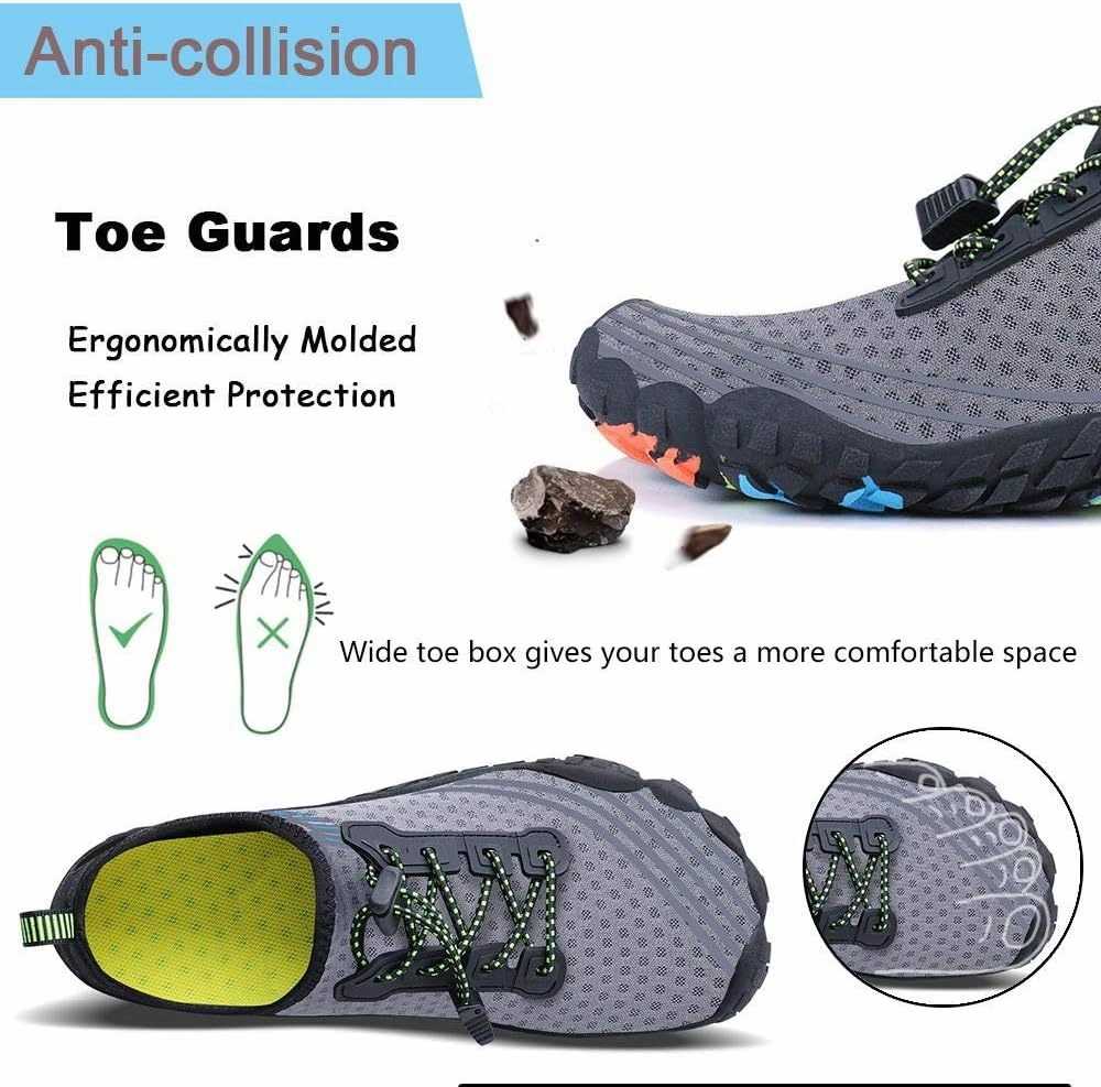 MAYZERO Water Shoes Men Women Swim Surf Shoes Beach Pool Shoes Wide Toe Hiking Aqua Shoes Winter House Slippers