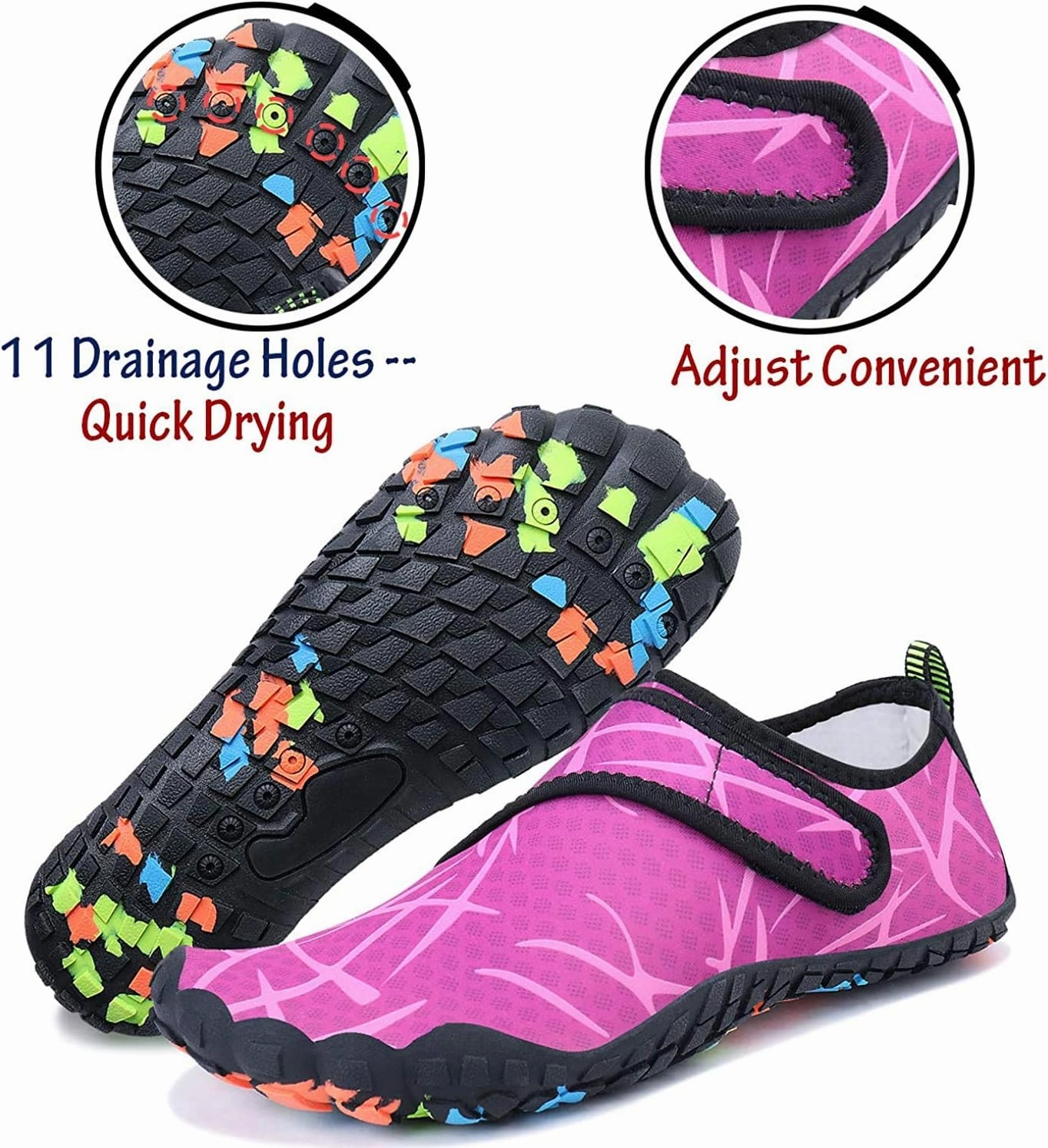 MAYZERO Water Shoes Men Women Swim Surf Shoes Beach Pool Shoes Wide Toe Hiking Aqua Shoes Winter House Slippers
