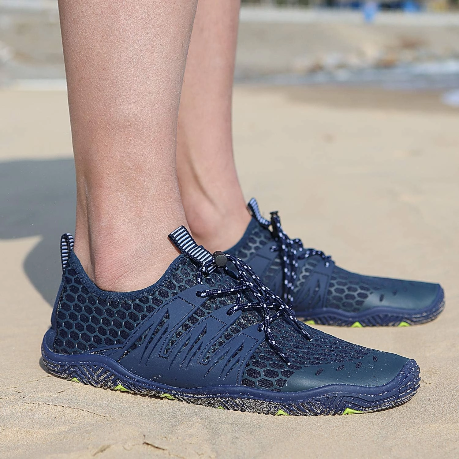 MAYZERO Water Shoes Men Women Swim Surf Shoes Beach Pool Shoes Wide Toe Hiking Aqua Shoes Winter House Slippers