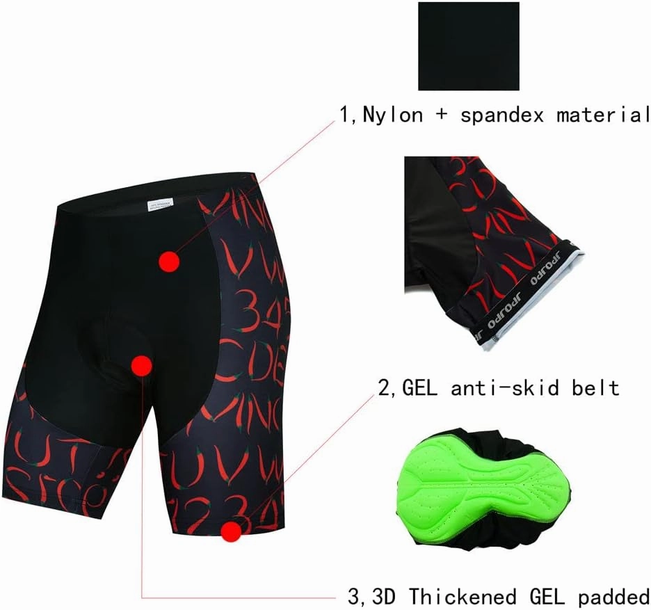 Men Cycling Jersey Set Cycle Short Sleeve Shirt and 3D Cushion Shorts Padded Suit Biking Top