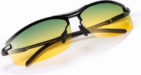 Men's Photochromic Polarized Sunglasses Al-Mg Metal Frame Sports Driving Glasses UV400 Protection Anti Glare Eyewear