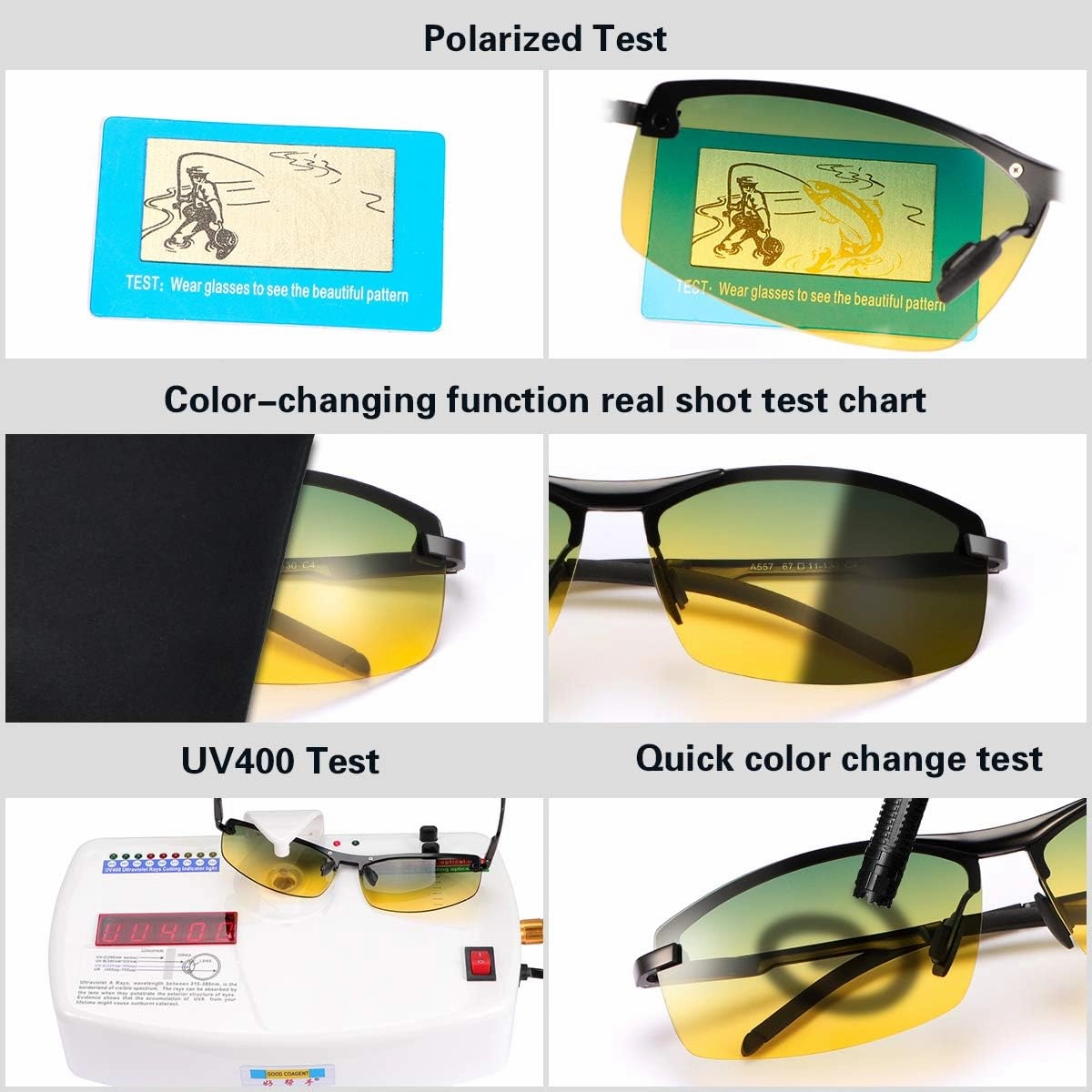 Men's Photochromic Polarized Sunglasses Al-Mg Metal Frame Sports Driving Glasses UV400 Protection Anti Glare Eyewear