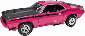 Metal Vehicles Toys 1:18 for PLH AAR Cuda Alloy Hobby Collection Rare Car Model Muscle Car Pink for Ornaments Display Home Or Office Décor