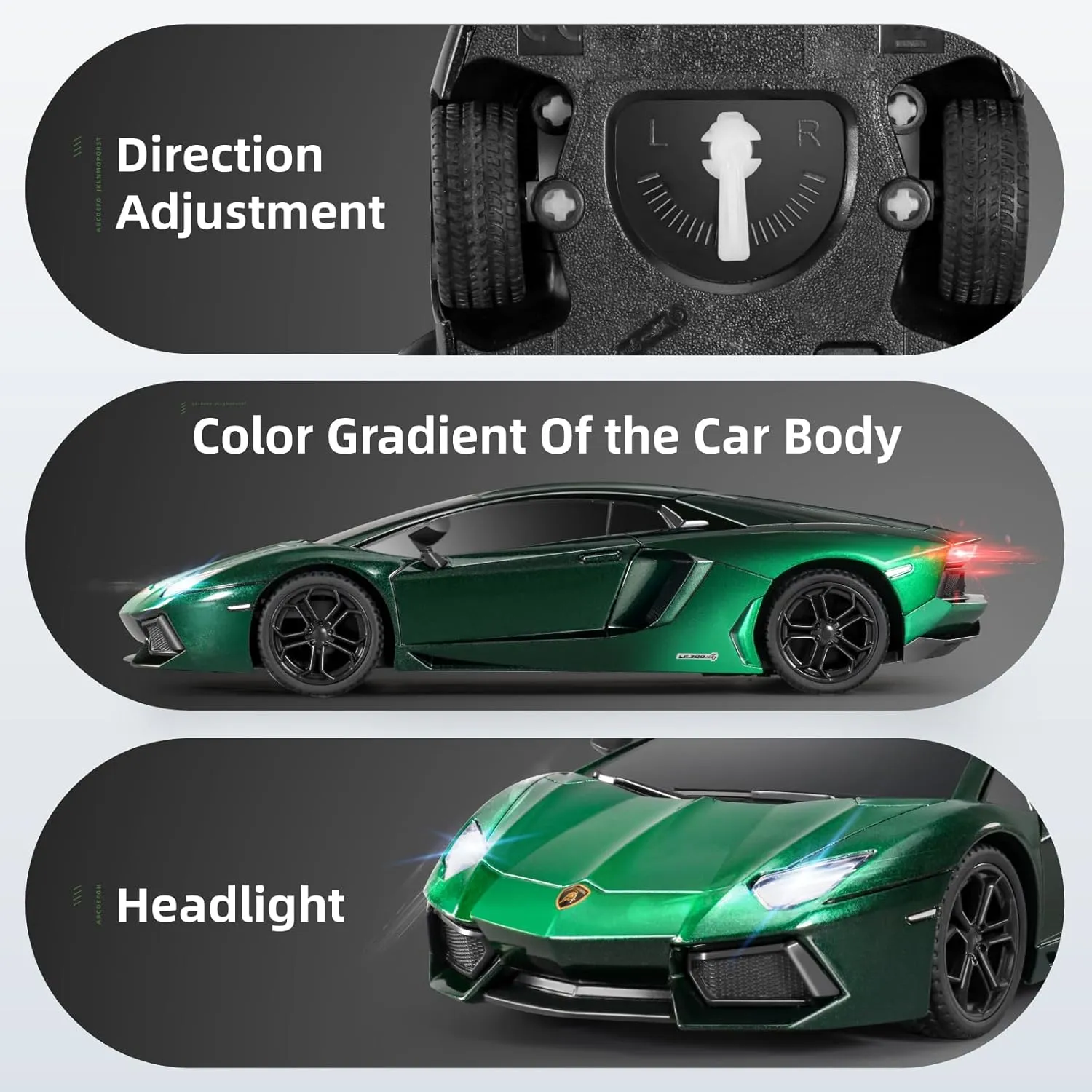 MIEBELY Lamboghini RC Car - 1:24 Scale Lambo Toy Car 3.7V 500mAh, LP700 Fast Remote Control Car for Boys 8-12, Rc Race Car Model Birthday Gifts for Kids Adults Boys Girls Age 6-12 Year Old