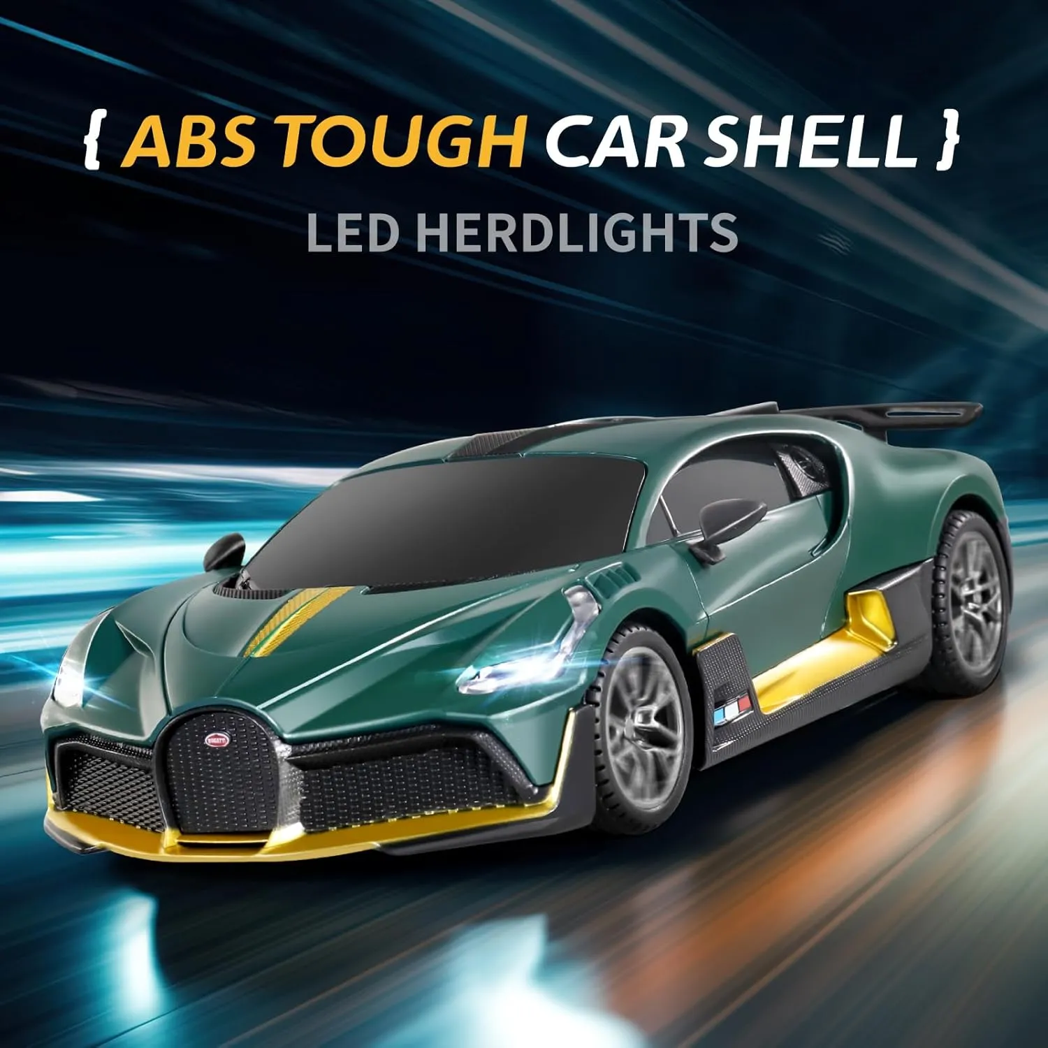 MIEBELY Remote Control Car - 1/24 Scale Fast Rc Race Car, Bugatti Divo 3.7V 500 mAh Car Toys with Headlight, Racing Hobby Car Model Birthday Ideal Gifts for Adults Kids Boys Age 6 7 8 9 Year Old