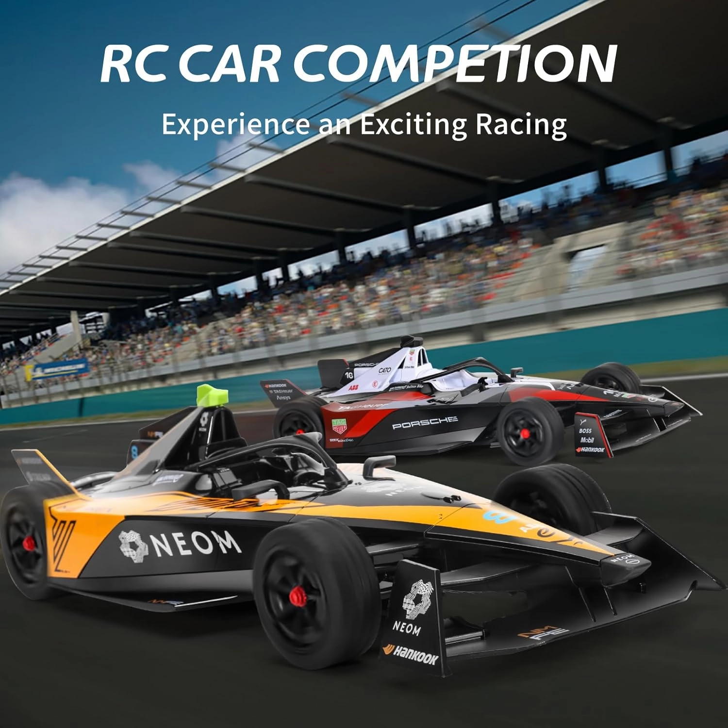 MIEBELY 1/14 Scale McLaren NEOM Formula RC Car, 2.4GHz Remote Control, 3.7V 500mAh Battery, Authentic Licensed, Sturdy ABS Construction, Ideal Gift for Kids & Adults