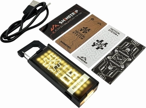 Mini Magnetic Rechargeable Keychain Flashlight - 8 Modes (Strobe/SOS/Red Light) Tactical Light with 4 DIY Acrylic Covers, Compact USB-C Handheld Light for Camping, Hiking, Emergency, Outdoor Survival