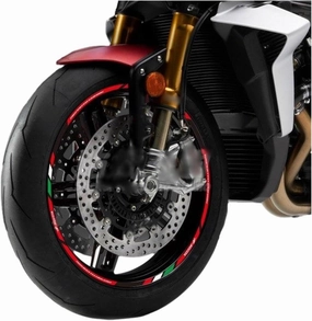 Motorbike Wheel Stickers Motorcycle 2Wheels Rim Reflective for MV for Agusta for Brutale 750 910 800 675 1090 for F3 for F4 for RR 1 Set Decals Sticker Rim Decals(A1)