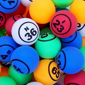 MR CHIPS Professional 1.57" (40mm) Replacement - Ping Pong Style Balls for Manual Bingo Cage Only Perfect Parties, Large Groups, Family Game Night