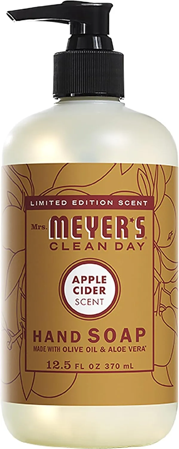 Mrs. Meyer's Apple Cider Kitchen Set, Includes, 1 Hand Soap, 1 Dish Soap, and 1 Multi Surface Cleaner 3 ct.
