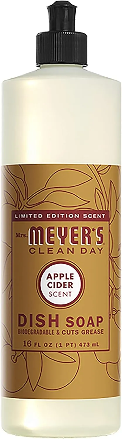 Mrs. Meyer's Apple Cider Kitchen Set, Includes, 1 Hand Soap, 1 Dish Soap, and 1 Multi Surface Cleaner 3 ct.