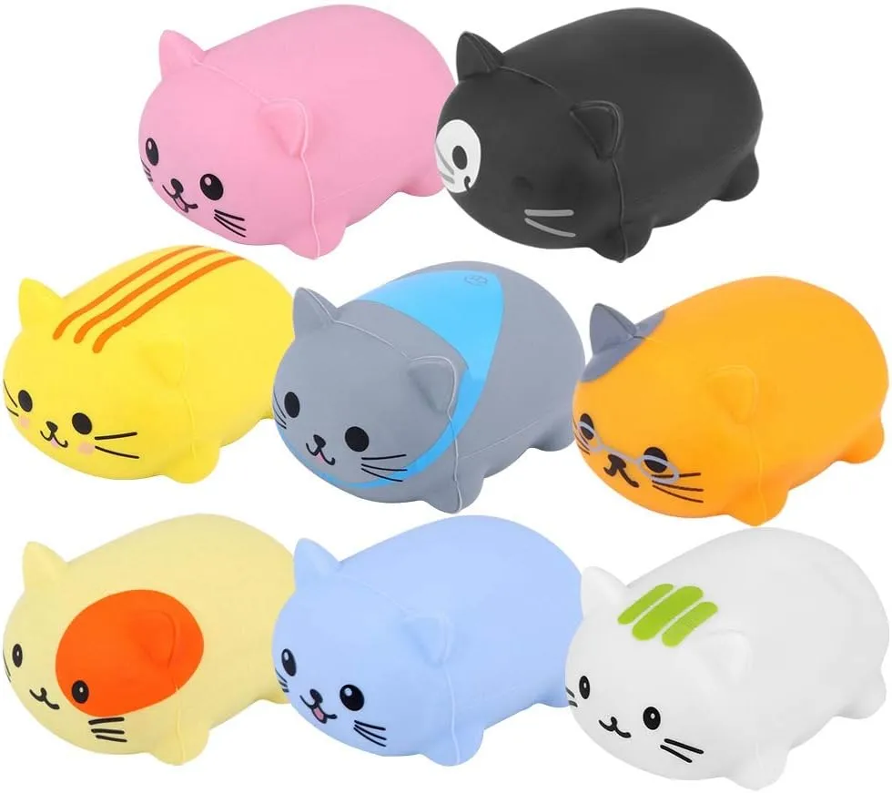 Musical Instruments Toys, 8pcs Musical Scale Touch Sensitive Music Piano Learning Funny Toy with Packing Box (Cat)