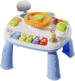 Musical Toys Activity Table Center 2 in 1 Preschool Sensory Toys for Children Age 3~6, Blue