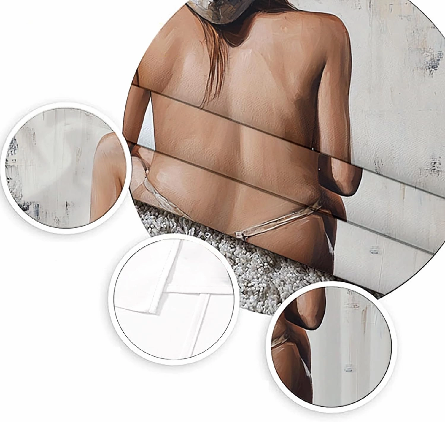 Naked Women Blackout Curtains for Bedroom 72 inch Length 2 Panels, Sexy Woman Curtains for Living Room Decor, Body Art High Heel Drapes, Grommet Window Curtain 42 x 72