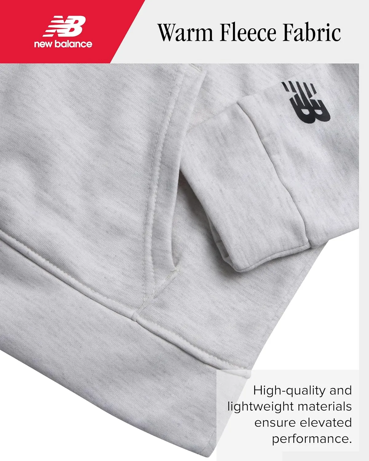 New Balance Boys' Sweatsuit Set - 2 Piece Fleece Pullover Hoodie Sweatshirt and Sweatpants (2T-16)
