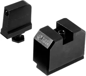 Night Fision WAL-277-469-494-ZGZX Optics Ready Stealth Night Sight Set for Walther PDP/PPQ w/DPP/509t/Acro - Black Front Ring, Blank Rear Sight