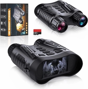 Night Vision Binoculars - 4K Night Vision Binoculars for Adults, 3.2" Large Screen, Night Vision Goggles with 32G TF Card and Photos Videos Recorder Function, IP54 Waterproof, 2600mAh Rechargeable Bat