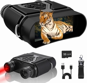 Night Vision Goggles - Night Vision Binoculars for Adults, 8X Digital Zoom Night Vision with 3'' HD Screen, Rechargeable Battery,for Hunting & Camping
