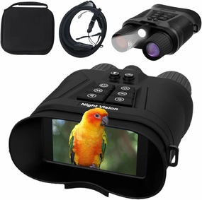 Night Vision Goggles for Adults, 4k Full-Color Night Vision Binoculars with 8X Digital Zoom, Flashlight, 32GB Card to Save Photos and Videos for Camping