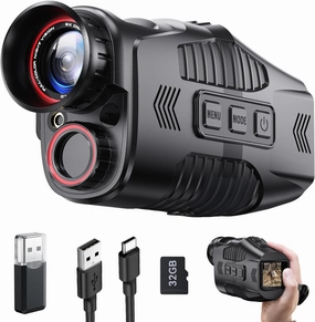 Night Vision Monocular, [2025 Upgrade] 1312FT Monocular Night Vision Goggles, HD Hunting Night Vision for Long Rang Infrared Goggles Night