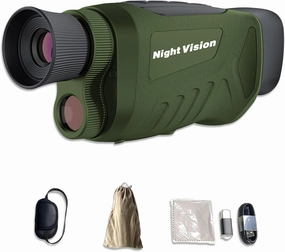 Night Vision Monocular with 8X Zoom 2500mAh Rechargeable Battery, Digital Infrared Monoculars for 100% Darkness, for Travel, Camping, Hunting and Outdoor Activities