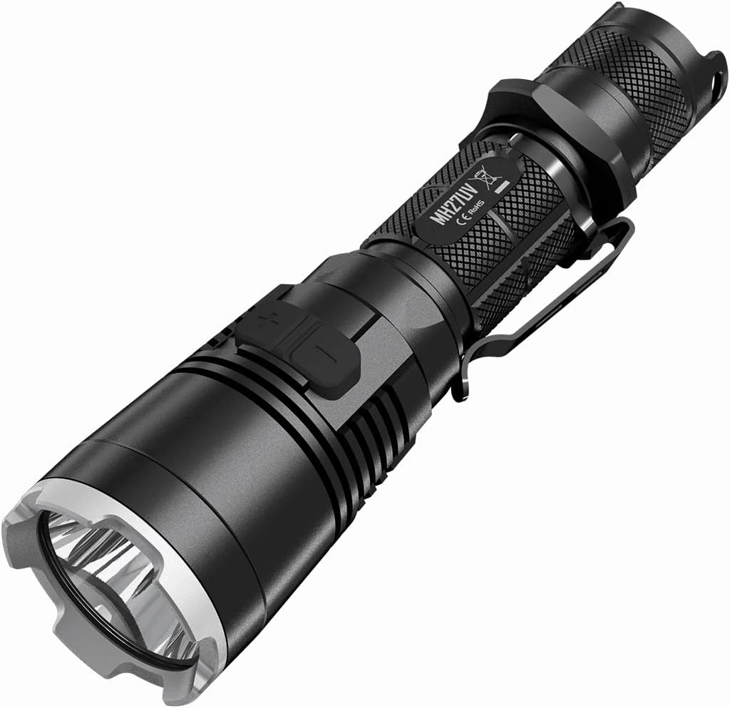 Nitecore MH27UV 1000 Lumens USB Rechargeable LED Flashlight with White, Auxilliary Red, Blue, and UV Lights