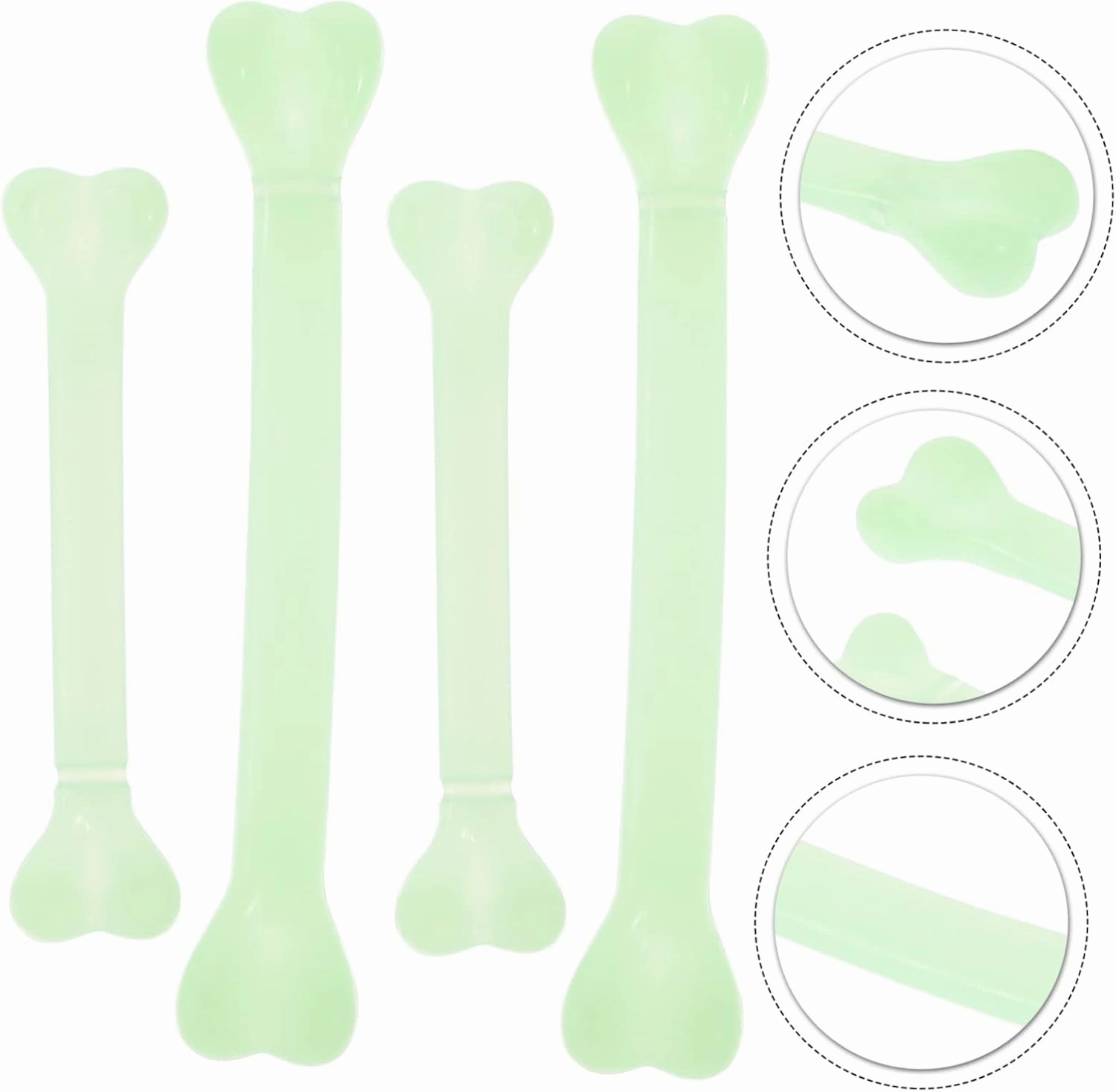 NOLITOY Bag of Bones Halloween 48pcs Halloween Bones Bag of Bones Halloween Plastic Bones for Decor Halloween Decor Halloween Skeleton Ghost Decor Halloween Glow in The Dark Bones