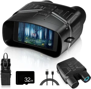 NV4000 Night Vision Binoculars for Adults,850NM Infrared Night Vision Scope,Built-in 4000MAH Rechargeable Battery,for Camping and Surveillance,Black