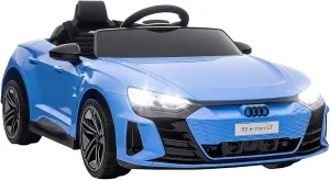 OLAKIDS 12V Kids Ride On Car, Licensed Audi RS e-tron GT Electric Vehicle with Remote Control, Toddlers Battery Powered Toy with 4 Wheels Suspension, LED Headlight, Music, MP3, USB, TF Port (Navy)